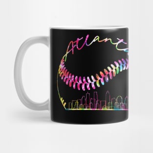 Atlanta, Tie Dye, Baseball, City, Baseball player Mug